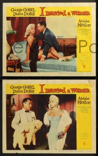7c640 I MARRIED A WOMAN 3 LCs 1958 great images of sexy Diana Dors, George Gobel, Hal Kanter!