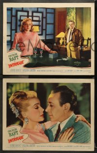 7c642 INTRIGUE 3 LCs 1947 George Raft in the Shanghai underworld with two dangerous women!
