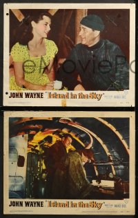 7c445 ISLAND IN THE SKY 5 LCs 1953 William Wellman, big John Wayne, World War II!