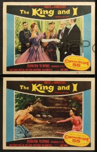 7c517 KING & I 4 LCs 1956 Deborah Kerr & Yul Brynner in Rodgers & Hammerstein's musical!