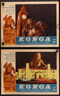 7c390 KONGA 6 LCs 1961 giant angry ape terrorizes city, not since King Kong!