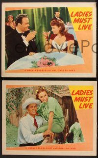 7c648 LADIES MUST LIVE 3 LCs 1940 Wayne Morris, Roscoe Karns, Lee Patrick & George Reeves!