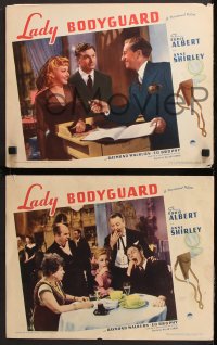 7c649 LADY BODYGUARD 3 LCs 1943 great images of Anne Shirley, Eddie Albert, Walburn, Brophy & Eburne!