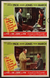 7c668 MAN IN THE GRAY FLANNEL SUIT 3 LCs 1956 Gregory Peck, Jennifer Jones, Fredric March!