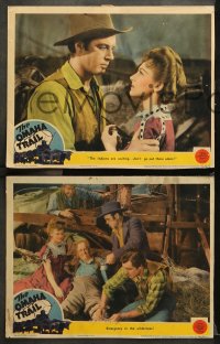 7c542 OMAHA TRAIL 4 LCs 1942 cowboy western images of James Craig, Pamela Blake, Dean Jagger!