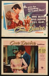 7c216 ONE DESIRE 8 LCs 1955 great images of sexy Anne Baxter & Rock Hudson!