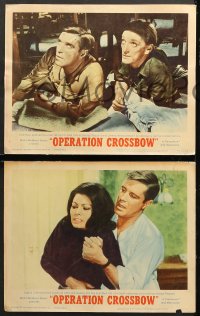 7c219 OPERATION CROSSBOW 8 LCs 1965 great images of George Peppard, Howard & sexy Sophia Loren!