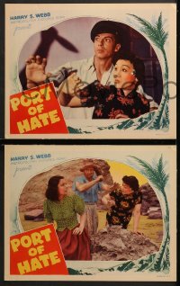 7c397 PORT OF HATE 6 LCs 1939 Harry S. Webb, Polly Ann Young, Kenneth Harlan, ultra-rare!