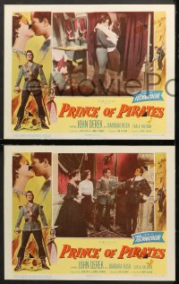 7c234 PRINCE OF PIRATES 8 LCs 1953 John Derek took what he wanted from a world at war, Barbara Rush!