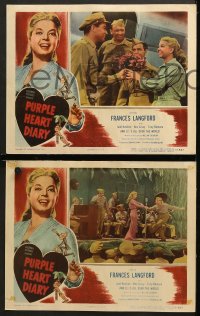 7c239 PURPLE HEART DIARY 8 LCs 1951 sexy Frances Langford, she entrances those G.I. guys!