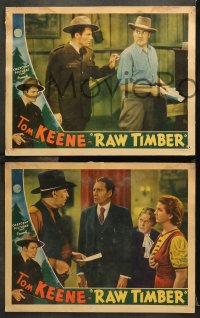 7c399 RAW TIMBER 6 LCs 1937 forest ranger Tom Keene saves a lumber company from thieves!