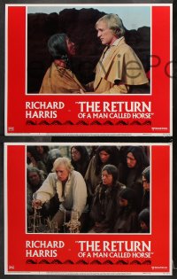 7c245 RETURN OF A MAN CALLED HORSE 8 LCs 1976 Richard Harris as Native American Indian!