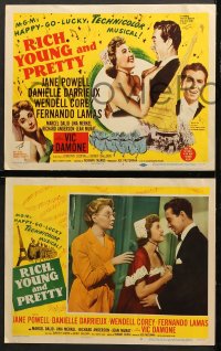 7c246 RICH, YOUNG & PRETTY 8 LCs 1951 Jane Powell in France, new Latin heartthrob Fernando Lamas!