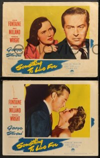 7c269 SOMETHING TO LIVE FOR 8 LCs 1952 Joan Fontaine, Ray Milland, Teresa Wright, George Stevens