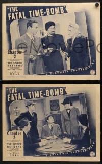 7c711 SPIDER RETURNS 3 chapter 2 LCs 1941 Warren Hull as the famous crime smasher, Fatal Time-Bomb!