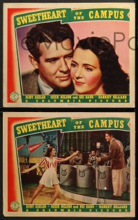 7c713 SWEETHEART OF THE CAMPUS 3 LCs 1941 Ruby Keeler, Ozzie & Harriet, cool big band image!