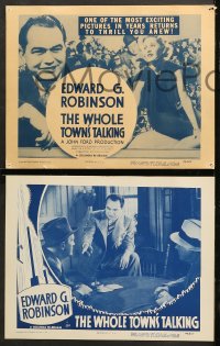 7c317 WHOLE TOWN'S TALKING 8 LCs R1949 Edward G. Robinson in dual role, Jean Arthur, John Ford