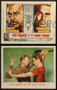 7c320 WRECK OF THE MARY DEARE 8 LCs 1959 Gary Cooper, Charlton Heston, directed by Michael Anderson!