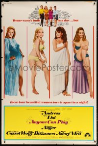 7d255 ANYONE CAN PLAY 40x60 1968 sexiest near-naked Ursula Andress, Virna Lisi, Auger & Mell!