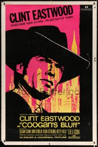 7d260 COOGAN'S BLUFF 40x60 1968 art of Clint Eastwood in New York City, directed by Don Siegel