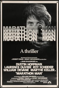7d282 MARATHON MAN 40x60 1976 cool image of Dustin Hoffman, John Schlesinger classic thriller!