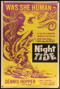 7d285 NIGHT TIDE 40x60 1963 was she human or was she a temptress from the sea intent upon killing?