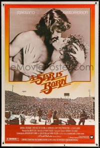 7d296 STAR IS BORN 40x60 1977 Kris Kristofferson, Barbra Streisand, rock 'n' roll concert image!