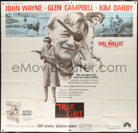 7d025 TRUE GRIT int'l 6sh 1969 John Wayne as Rooster Cogburn, Kim Darby, Glen Campbell