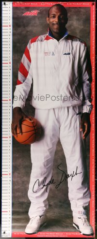 7d121 CLYDE DREXLER 30x76 commercial poster 1992 full-length image of the basketball star!