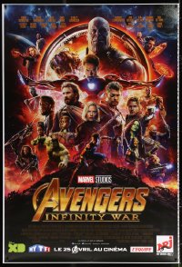 7d311 AVENGERS: INFINITY WAR group of 6 DS French 1ps 2018 Robert Downey Jr., Marvel cast!