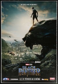 7d323 BLACK PANTHER group of 2 printer's test DS French 1ps 2018 Boseman in title role as T'Challa!