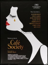 7d336 CAFE SOCIETY French 1p 2016 Woody Allen, Eisenberg, Stewart, Lively, art of crying woman!