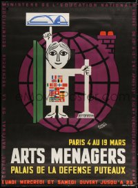 7d211 ARTS MENAGERS 45x61 French special poster 1963 La Marie Mechanique' by Francis Bernard!