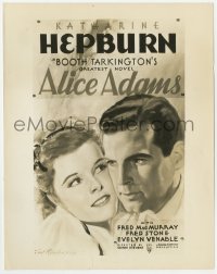 7f122 ALICE ADAMS 8x10.25 still 1935 art of Katharine Hepburn & Fred MacMurray used on the 1-sheet!