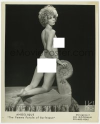 7f132 ANGELIQUE 8x10 publicity still 1950s sexy Femme Fatale of Burlesque by James Kriegsmann!