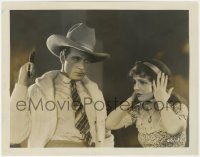 7f148 ARIZONA BOUND 8x10.25 still 1927 great close up of young Gary Cooper protecting Betty Jewell!