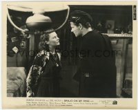 7f161 BANJO ON MY KNEE 8x10 still 1936 close up of Barbara Stanwyck glaring at Joel McCrea!