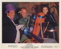 7f002 BATMAN color 8x10 still 1966 c/u of villains Burgess Meredith, Lee Meriwether & Frank Gorshin!