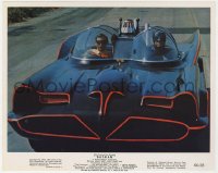7f001 BATMAN color 8x10 still 1966 great image of heroes Adam West & Burt Ward in the Batmobile!