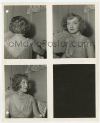 7f175 BETTE DAVIS 8.25x10 hairstyle test photo 1944 three different angles from Mr. Skeffington!