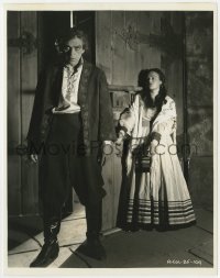 7f189 BLACK ROOM 8x10 key book still 1935 creepy Boris Karloff with Katherine DeMille by Schafer!