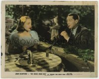 7f020 BRIDE WORE RED color 8x10 still 1937 Joan Crawford w/fan listens to Franchot Tone play flute!