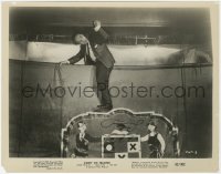 7f235 CARRY ON TEACHER 8x10.25 still 1962 Kenneth Connor climbing over curtain to shower room!