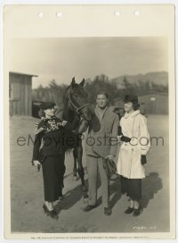 7f337 ELEANORE WHITNEY/MARSHA HUNT 8x11 key book still 1936 with Raoul Walsh's son Jack & horse!