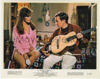 7f036 FATHOM color 8x10 still 1967 sexy Raquel Welch stares at Richard Briers with guitar!