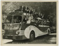 7f399 GIRLS' SCHOOL 8x10 still 1938 Anne Shirley, Noah Beery Jr. & wedding party on Greyhound Bus!