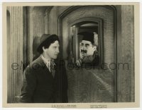 7f481 HORSE FEATHERS 7.75x10 still R1949 Chico asks Groucho Marx for password to speakeasy!