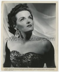 7f530 JANE RUSSELL 8.25x10 still 1952 sexy head & shoulders portrait in strapless lace dress!