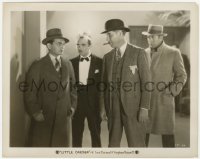 7f603 LITTLE CAESAR 8x10.25 still 1930 Edward G. Robinson with cigar stands up to three gangsters!