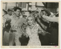 7f669 MISFITS 8.25x10 still 1961 close up of sexy Marilyn Monroe with paddle-ball by Eli Wallach!